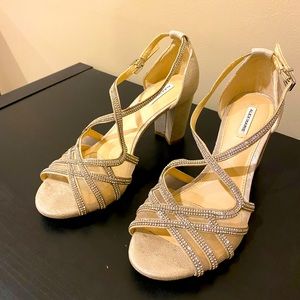 Alex Marie: $13 ankle strap sandal (Champagne)